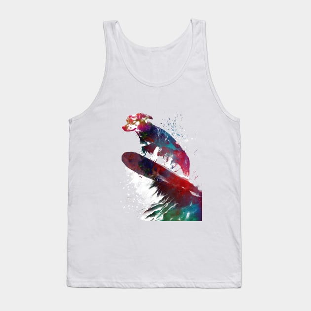 Surfing Dog #surfer #sport #dog Tank Top by JBJart